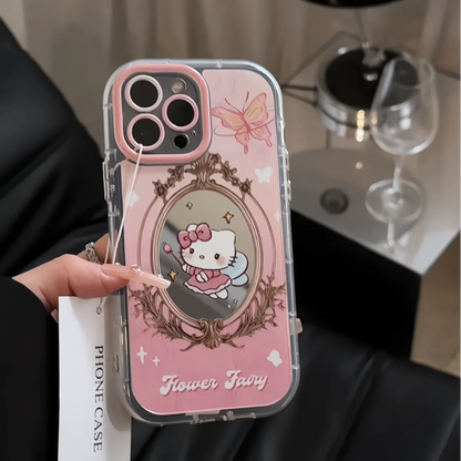 OverseaCases™  Mirror Cream Hello Kitty Case For iPhone 15 Series