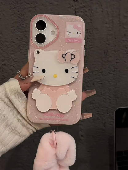 OverseaCases™  Hello Kitty Glitter Mirror TPU Case For iPhone 14 Series