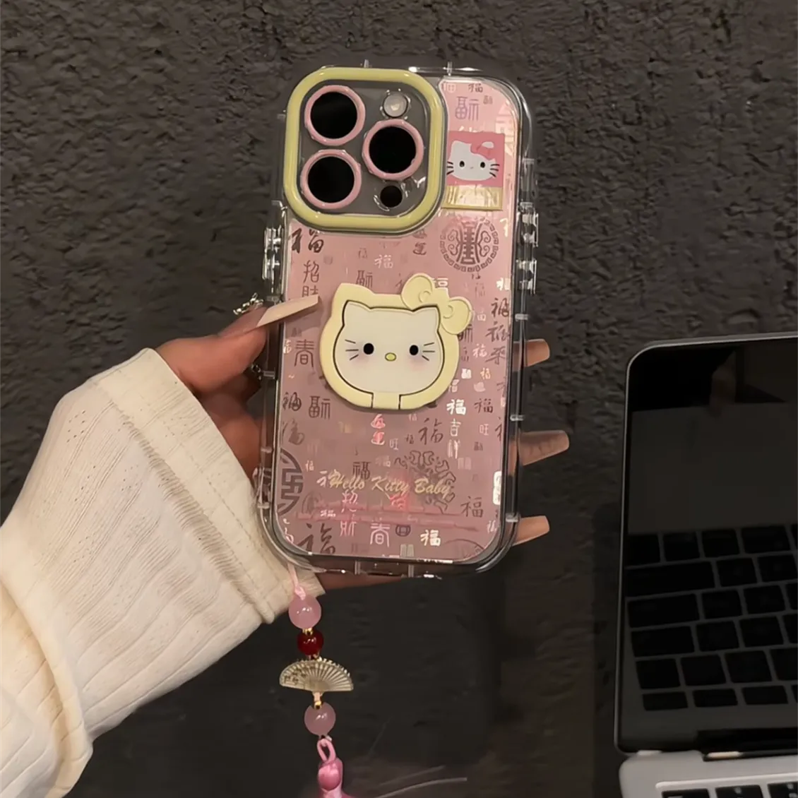 OverseaCases™ Cute Gradient Hello Kitty Case for iPhone 14 Series